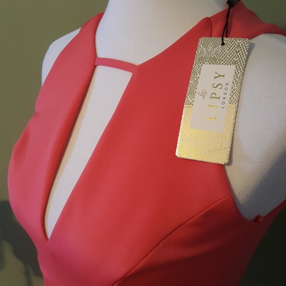 ASOS Lipsy Keyhole Front Bodycon Dress - Picture 8 of 8